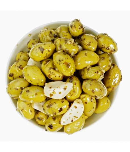 Olives ail basilic